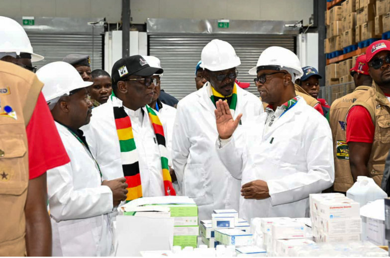 The First Secretary and President, His Excellency, Cde Dr Emmerson Dambudzo Mnangagwacommissioned the NatPharm medical warehouse in Mutare,